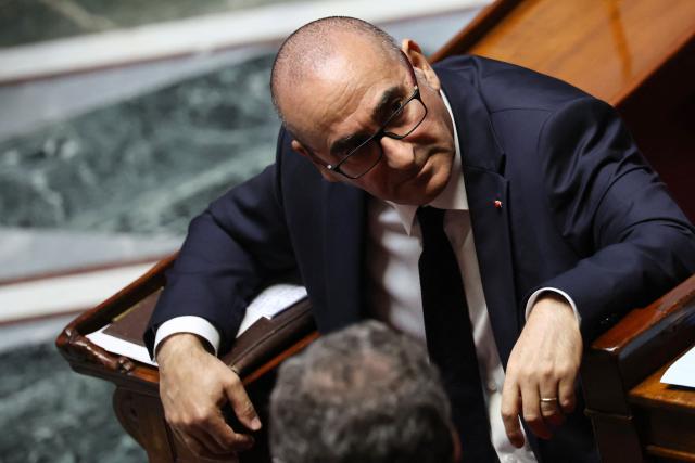 France's Interior Minister Laurent Nunez looks on during a session of questions to the government at The National Assembly, France's lower house parliament, in Paris, on October 21, 2025. (Photo by Anne-Christine POUJOULAT / AFP)