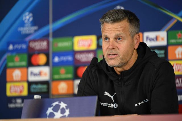 Bodoe/Glimt's Norwegian head coach Kjetil Knutsen holds a press conference on the eve of their UEFA Champions League, league phase - day 3, football match against Galatasaray at the Rams Park in Istanbul on October 21, 2025. (Photo by Yasin AKGUL / AFP)