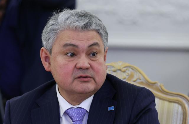 Kazakh Foreign Minister Ermek Kosherbayev attends a meeting with his Russian counterpart in Moscow on October 22, 2025. (Photo by Ramil Sitdikov / POOL / AFP)