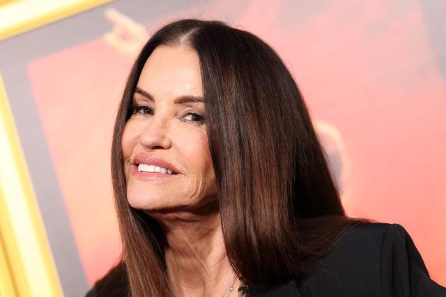 US model Janice Dickinson attends the AFI opening night premiere of "Springsteen: Deliver Me From Nowhere" at the TCL Chinese Theatre in Hollywood, California on October 22, 2025. (Photo by VALERIE MACON / AFP)