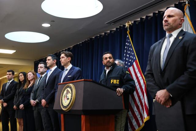 FBI Director Kash Patel leads news conference to announce arrests tied to illegal sports betting and poker game schemes, in New York City on October 23, 2025. NBA coach Chauncey Billups of the Portland Trail Blazers and Miami Heat guard Terry Rozier were arrested on Thursday for alleged involvement in illegal gambling. Billups, a former Detroit Pistons star and member of the NBA Hall of Fame, was arrested in connection with rigged illegal poker games tied to the Mafia, FBI Director Kash Patel said. Rozier and a former NBA player, Damon Jones, were arrested in a sports betting case, Patel said at a press conference in New York. (Photo by ANGELA WEISS / AFP)