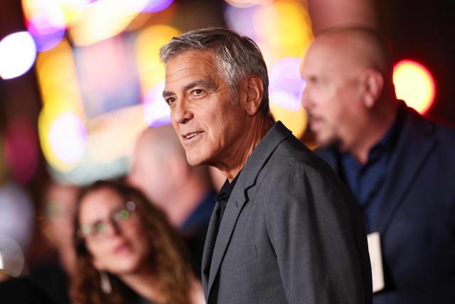 US actor George Clooney attends the AFI opening night premiere of "Jay Kelly" at the TCL Chinese Theatre in Hollywood, California on October 23, 2025. (Photo by VALERIE MACON / AFP)