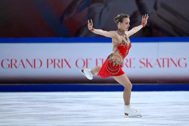 Georgia’s Anastasiia Gubanova competes in the women’s Short Program during the ISU figure skating Grand Prix Cup of China 2025 in Chongqing, in southwest China on October 24, 2025. (Photo by WANG Zhao / AFP)