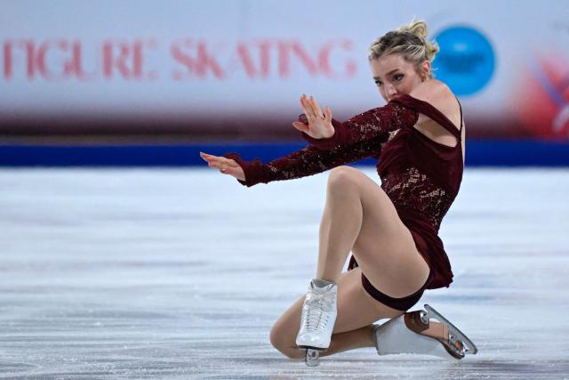 United States’ Amber Glenn competes in the women’s Short Program during the ISU figure skating Grand Prix Cup of China 2025 in Chongqing, in southwest China on October 24, 2025. (Photo by WANG Zhao / AFP)
