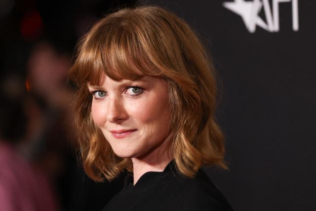 US actress Wrenn Schmidt attends the AFI premiere of "Nuremberg"  at the TCL Chinese Theatre in Hollywood, California on October 24, 2025. (Photo by Patrick T. Fallon / AFP)