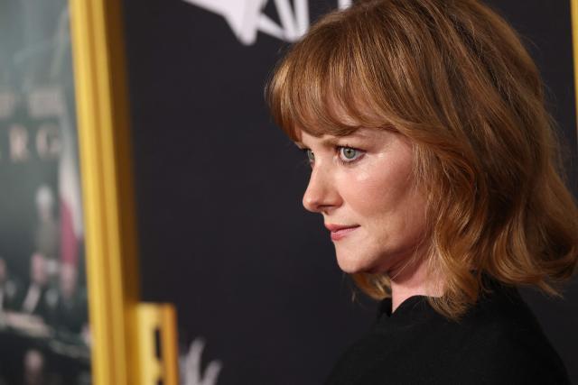 US actress Wrenn Schmidt attends the AFI premiere of "Nuremberg"  at the TCL Chinese Theatre in Hollywood, California on October 24, 2025. (Photo by Patrick T. Fallon / AFP)