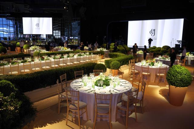 This photograph shows the "Salle des etoiles" (The Room of Stars) at the Sporting Monte-Carlo during the first edition of "Grand Prix of High Jewelry" (GPHJ) in Monaco, on October 25, 2025 (Photo by Valery HACHE / AFP)