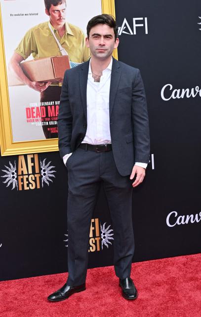 Actor Elliot Gross attends the AFI premiere of "Dead Man's Wire" at the TCL Chinese Theatre in Hollywood, California on October 25, 2025. (Photo by LISA O'CONNOR / AFP)