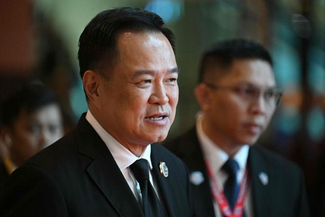 Thailand's Prime Minister Anutin Charnvirakul leaves after attending the 28th ASEAN Plus Three (APT) Summit during the 47th Association of Southeast Asian Nations (ASEAN) Summit in Kuala Lumpur on October 27, 2025. (Photo by Lillian SUWANRUMPHA / AFP)