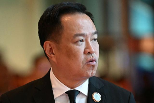 Thailand's Prime Minister Anutin Charnvirakul leaves after attending the 28th ASEAN Plus Three (APT) Summit during the 47th Association of Southeast Asian Nations (ASEAN) Summit in Kuala Lumpur on October 27, 2025. (Photo by Lillian SUWANRUMPHA / AFP)
