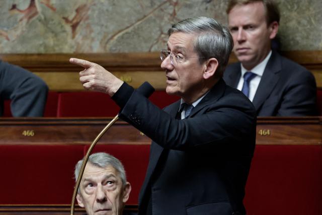 Libertes, Independants, Outre-Mer et Territoires' MP Charles de Courson speaks  during the examination a draft finance bill as part of the debate and review of the 2026 State Budget at the French National Assembly, in Paris, on October 27, 2025. (Photo by STEPHANE DE SAKUTIN / AFP)