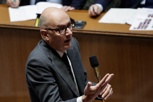 France's Economy and Finance Minister Roland Lescure speaks during the examination a draft finance bill as part of the debate and review of the 2026 State Budget at the French National Assembly, in Paris, on October 27, 2025. (Photo by STEPHANE DE SAKUTIN / AFP)