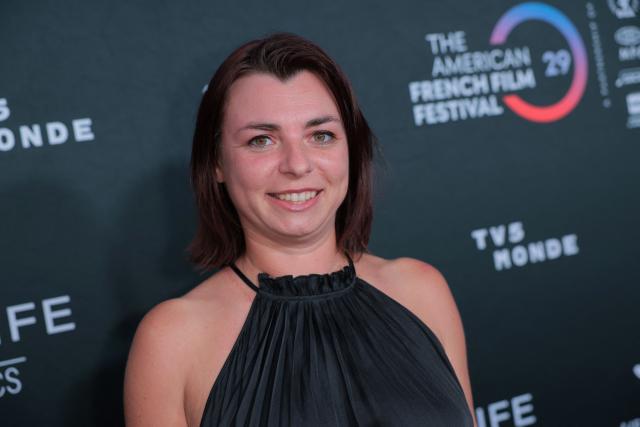 French director Audrey Clinet attends the premiere of "A Private Life" on the opening night of The American French Film Festival (TAFFF) at the DGA Theater in Los Angeles, California on October 28, 2025. (Photo by Etienne LAURENT / AFP)