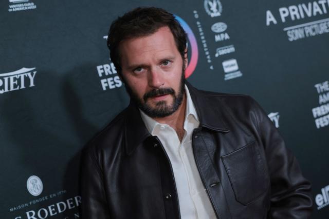 French actor Hugo Becker attends the premiere of "A Private Life" on the opening night of The American French Film Festival (TAFFF) at the DGA Theater in Los Angeles, California on October 28, 2025. (Photo by Etienne LAURENT / AFP)