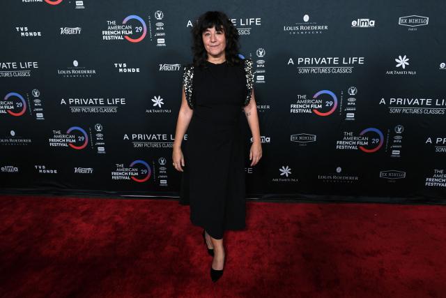 French director Romane Bohringer attends the premiere of "A Private Life" on the opening night of The American French Film Festival (TAFFF) at the DGA Theater in Los Angeles, California on October 28, 2025. (Photo by Unique Nicole / AFP)