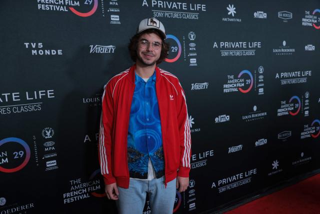 French director Martin Jauvat attends the premiere of "A Private Life" on the opening night of The American French Film Festival (TAFFF) at the DGA Theater in Los Angeles, California on October 28, 2025. (Photo by Etienne LAURENT / AFP)