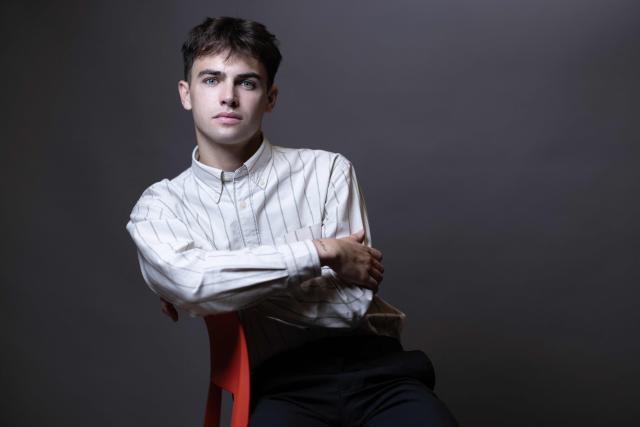 British social media personality Kyle Thomas, poses during a photo session as part of the 8th edition of the Paris Peace Forum in Paris, on October 30, 2025. (Photo by JOEL SAGET / AFP)