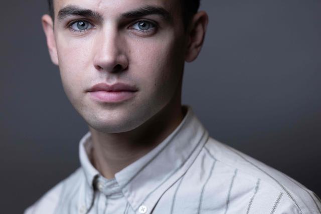 British social media personality Kyle Thomas, poses during a photo session as part of the 8th edition of the Paris Peace Forum in Paris, on October 30, 2025. (Photo by JOEL SAGET / AFP)