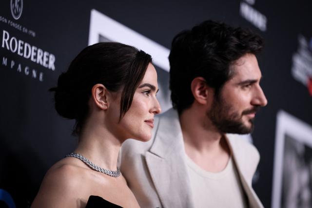 French actor Guillaume Marbeck and US actress Zoey Deutch attend the premiere of Netflix’s "Nouvelle Vague" during The American French Film Festival (TAFFF) at the Directors Guild of America (DGA) Theater in Los Angeles on October 30, 2025. The 29th edition of The American French Film Festival takes place at the Directors Guild of America (DGA) from October 28 to November 3. (Photo by ETIENNE LAURENT / AFP)
