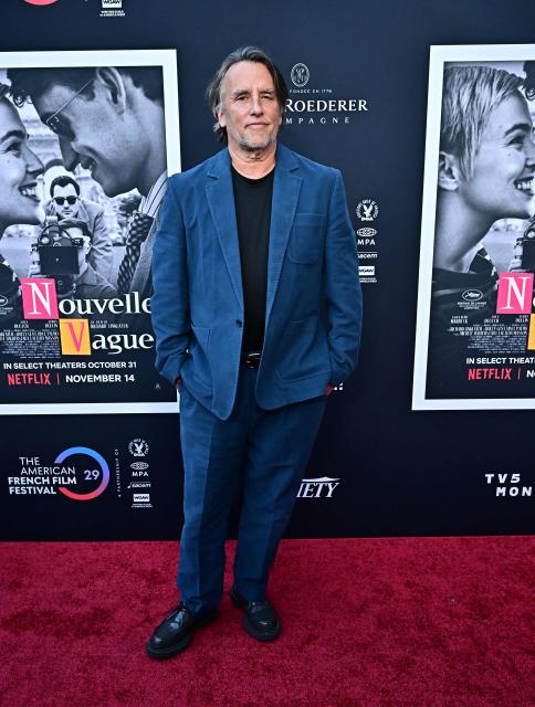 US director Richard Linklater attends the premiere of Netflix’s "Nouvelle Vague" during The American French Film Festival (TAFFF) at the Directors Guild of America (DGA) Theater in Los Angeles on October 30, 2025. The 29th edition of The American French Film Festival takes place at the Directors Guild of America (DGA) from October 28 to November 3. (Photo by Frederic J. BROWN / AFP)