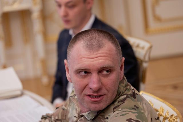 Head of Ukraine’s security service Vasyl Malyuk speaks during a press conference in Kyiv on October 31, 2025, amid the Russian invasion of Ukraine. (Photo by Tetiana DZHAFAROVA / AFP)