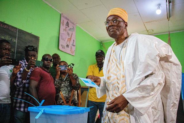 (FILES) Cameroon opposition figure Issa Tchiroma Bakary of the Front for the National Salvation of Cameroon (FNSC) casts his ballot in Garoua on October 12, 2025. Opposition leader Issa Tchiroma Bakary, who claims victory in the Cameroonian presidential election, asserted on October 31, 2025 that he is under the "protection" of a faction of the army and called for support through general strikes in the country, which has been rocked by unrest since Paul Biya's re-election.
On October 27, 2025 President Paul Biya, 92, who has been in power since 1982 in this Central African nation, was re-elected for an eighth term. His contested re-election has created a climate of tension in Cameroon, as several cities across the country have since been rocked by demonstrations called for by candidate Tchiroma, which have been violently suppressed by the regime. (Photo by AFP)