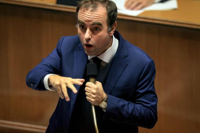 France's Prime Minister Sebastien Lecornu speaks during a parliamentary debate on the 2026 budget at The National Assembly, France's lower house parliament, in Paris on October 31, 2025. (Photo by Alain JOCARD / AFP)