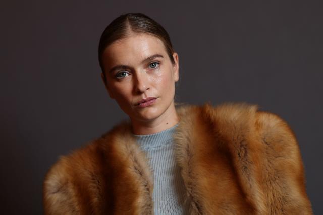 French actress Camille Razat poses as he attends The American French Film Festival (TAFFF) at the Directors Guild of America (DGA) Theater in Los Angeles on October 31, 2025. The 29th edition of The American French Film Festival takes place at the Directors Guild of America (DGA) from October 28 to November 3. (Photo by VALERIE MACON / AFP)