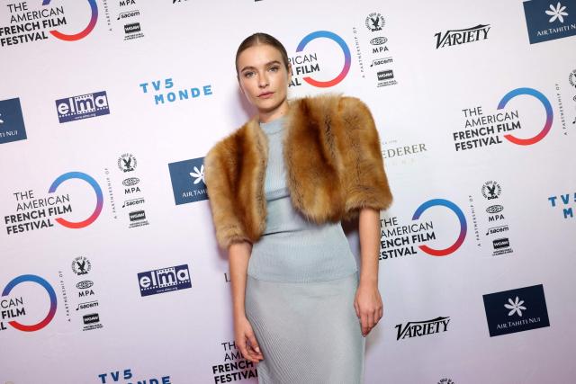French actress Camille Razat attends The American French Film Festival (TAFFF) at the Directors Guild of America (DGA) Theater in Los Angeles on October 31, 2025. The 29th edition of The American French Film Festival takes place at the Directors Guild of America (DGA) from October 28 to November 3. (Photo by VALERIE MACON / AFP)