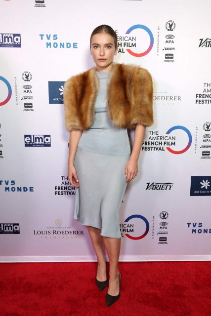 French actress Camille Razat attends The American French Film Festival (TAFFF) at the Directors Guild of America (DGA) Theater in Los Angeles on October 31, 2025. The 29th edition of The American French Film Festival takes place at the Directors Guild of America (DGA) from October 28 to November 3. (Photo by VALERIE MACON / AFP)