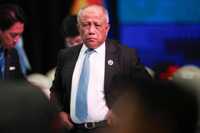 Brunei's Defence Minister Halbi bin Haji Mohd Yussof looks on during the ASEAN-Japan Defence Ministers' Informal Meeting at the Association of Southeast Asian Nations (ASEAN) Defence Ministers' Meeting in Kuala Lumpur on November 1, 2025. (Photo by FAZRY ISMAIL / POOL / AFP)