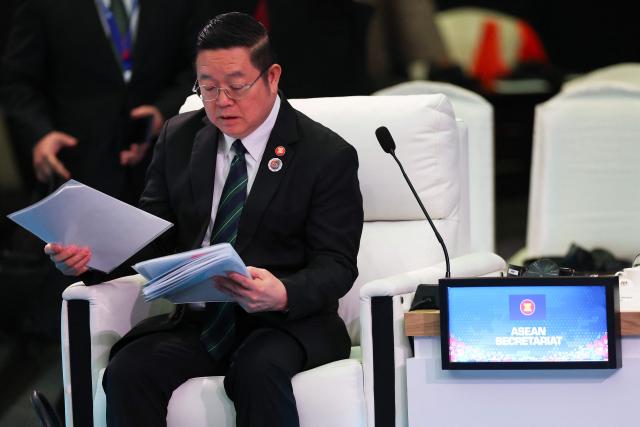 ASEAN Secretary-General Kao Kim Hourn attends the ASEAN-Japan Defence Ministers' Informal Meeting at the Association of Southeast Asian Nations (ASEAN) Defence Ministers' Meeting in Kuala Lumpur on November 1, 2025. (Photo by FAZRY ISMAIL / POOL / AFP)