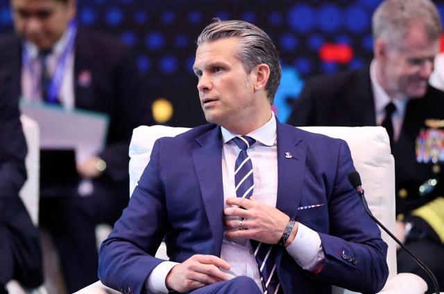 US Defense Secretary Pete Hegseth attends the ASEAN - United States Defence Ministers Hi-Tea at the Association of Southeast Asian Nations (ASEAN) Defence Ministers' Meeting in Kuala Lumpur on November 1, 2025. (Photo by Hasnoor Hussain / POOL / AFP)