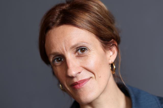 French director Pauline Loques poses as she attends The American French Film Festival (TAFFF) at the Directors Guild of America (DGA) Theater in Los Angeles on November 1, 2025. The 29th edition of The American French Film Festival takes place at the Directors Guild of America (DGA) from October 28 to November 3. (Photo by VALERIE MACON / AFP)