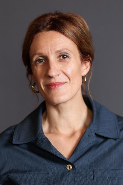 French director Pauline Loques poses as she attends The American French Film Festival (TAFFF) at the Directors Guild of America (DGA) Theater in Los Angeles on November 1, 2025. The 29th edition of The American French Film Festival takes place at the Directors Guild of America (DGA) from October 28 to November 3. (Photo by VALERIE MACON / AFP)