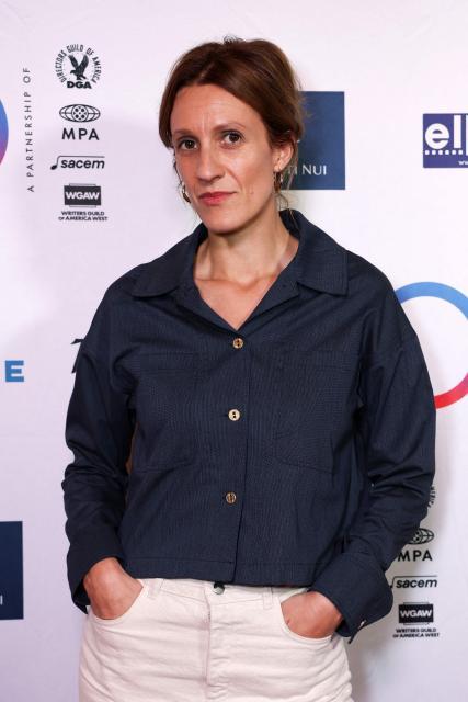 French director Pauline Loques poses as she attends The American French Film Festival (TAFFF) at the Directors Guild of America (DGA) Theater in Los Angeles on November 1, 2025. The 29th edition of The American French Film Festival takes place at the Directors Guild of America (DGA) from October 28 to November 3. (Photo by VALERIE MACON / AFP)