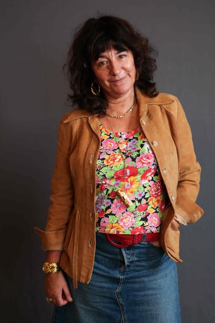 French director/actress Romane Bohringer poses as she attends The American French Film Festival (TAFFF) at the Directors Guild of America (DGA) Theater in Los Angeles on November 1, 2025. The 29th edition of The American French Film Festival takes place at the Directors Guild of America (DGA) from October 28 to November 3. (Photo by VALERIE MACON / AFP)