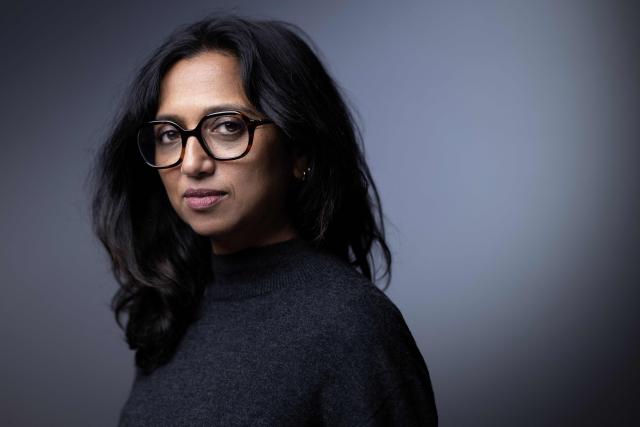 (FILES) Mauritian-French author Nathacha Appanah, poses for a photo session during the 27th "Les Correspondances" literature festival in Manosque, southeastern France on September 26,  2025. Mauritian writer Nathacha Appanah won the Prix Femina literary prize for her novel "La nuit au cњur" (Night at the heart) during the award ceremony at the Carnavalet Museum in Paris, on November 3, 2025. (Photo by JOEL SAGET / AFP)