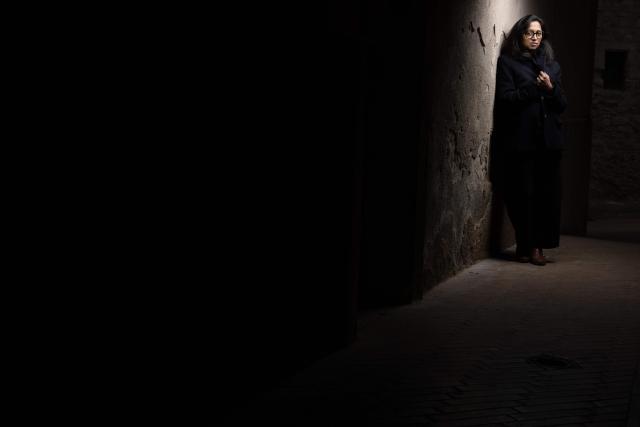 (FILES) Mauritian-French author Nathacha Appanah, poses for a photo session during the 27th "Les Correspondances" literature festival in Manosque, southeastern France on September 26,  2025. Mauritian writer Nathacha Appanah won the Prix Femina literary prize for her novel "La nuit au cњur" (Night at the heart) during the award ceremony at the Carnavalet Museum in Paris, on November 3, 2025. (Photo by JOEL SAGET / AFP)