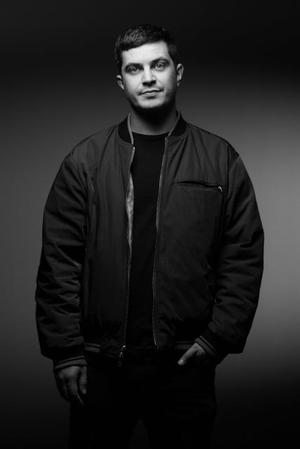 French author and director Jeremie Guez poses during a photo session in Paris, on November 3, 2025. (Photo by JOEL SAGET / AFP)