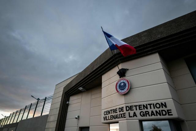 This photograph shows the entrance of the Villenauxe-La-Grande prison in Villenauxe-La-Grande, northeastern France on November 3, 2025. (Photo by ARNAUD FINISTRE / AFP)