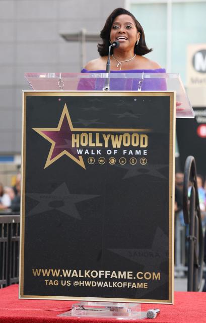 US actress Sherri Shepherd speaks during her Hollywood Walk of Fame star unveiling ceremony in Los Angeles on November 3, 2025. (Photo by Michael Tran / AFP)