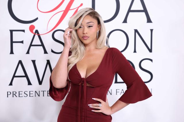 US TV personality Jordyn Woods attends the CFDA (Council of Fashion Designers of America) Fashion Awards at the American Museum of Natural History in New York on November 3, 2025. (Photo by CHARLY TRIBALLEAU / AFP)