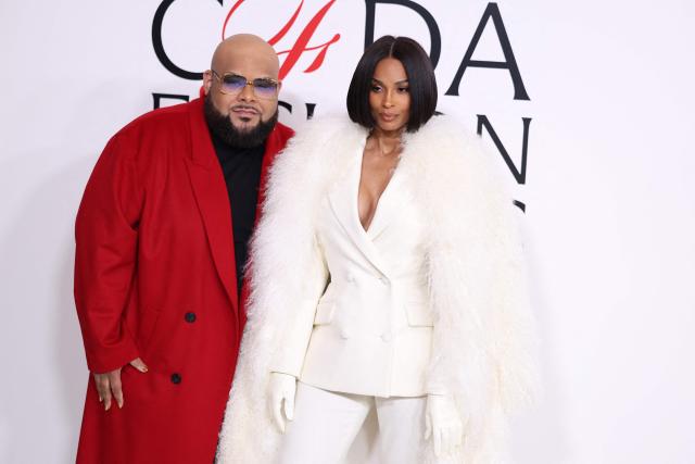 US singer Ciara (R) and US fashion designer Sergio Hudson attend the CFDA (Council of Fashion Designers of America) Fashion Awards at the American Museum of Natural History in New York on November 3, 2025. (Photo by CHARLY TRIBALLEAU / AFP)