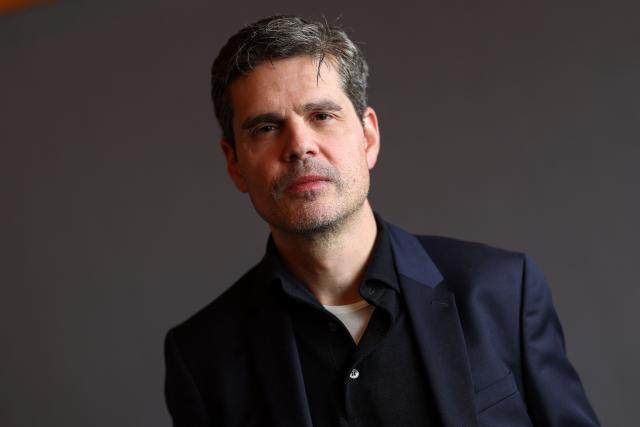 French director Yann Gozlan poses during The American French Film Festival (TAFFF) at the Directors Guild of America (DGA) Theater in Los Angeles on November 3, 2025. The 29th edition of The American French Film Festival takes place at the Directors Guild of America (DGA) from October 28 to November 3. (Photo by VALERIE MACON / AFP)