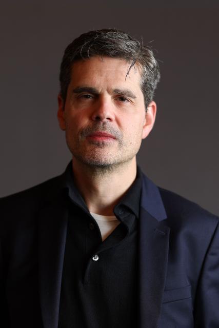 French director Yann Gozlan poses during The American French Film Festival (TAFFF) at the Directors Guild of America (DGA) Theater in Los Angeles on November 3, 2025. The 29th edition of The American French Film Festival takes place at the Directors Guild of America (DGA) from October 28 to November 3. (Photo by VALERIE MACON / AFP)