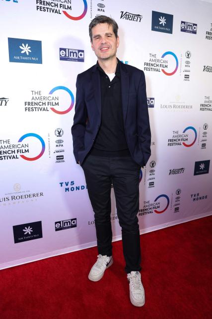 French director Yann Gozlan poses during The American French Film Festival (TAFFF) at the Directors Guild of America (DGA) Theater in Los Angeles on November 3, 2025. The 29th edition of The American French Film Festival takes place at the Directors Guild of America (DGA) from October 28 to November 3. (Photo by VALERIE MACON / AFP)
