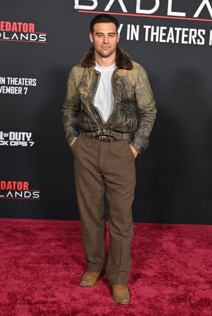 US actor Ryan Guzman attends the world premiere of 20th Century Studio's "Predator: Badlands" at the TCL Chinese theatre in Los Angeles on November 3, 2025. (Photo by LISA O'CONNOR / AFP)