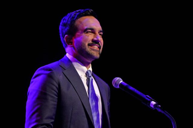 New York City Mayoral candidate Zohran Mamdani speaks during an election night event at the Brooklyn Paramount Theater in Brooklyn, New York on November 4, 2025. New Yorkers elected leftist Zohran Mamdani as their next mayor November 4, 2025 broadcasters projected, on a day of key local ballots across the country offering the first electoral judgement of Donald Trump's tumultuous second White House term. (Photo by Angelina Katsanis / AFP)
