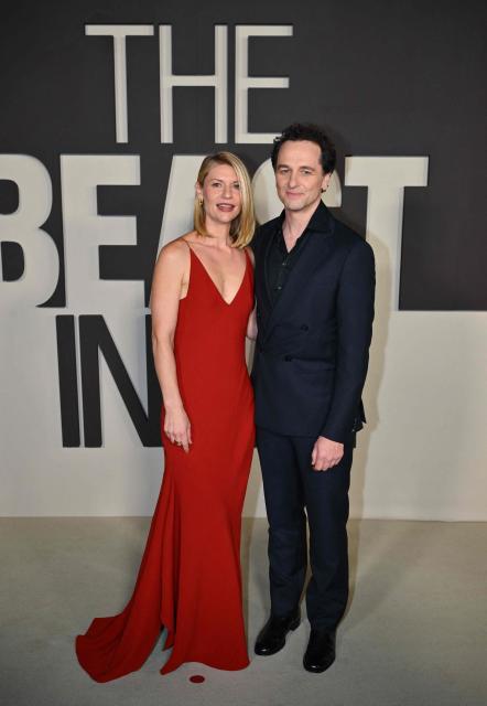 US actress Claire Danes and Welsh actor Matthew Rhys attend the premiere of Netflix's "The Beast in Me" at The Plaza in New York on November 5, 2025. (Photo by ANGELA WEISS / AFP)